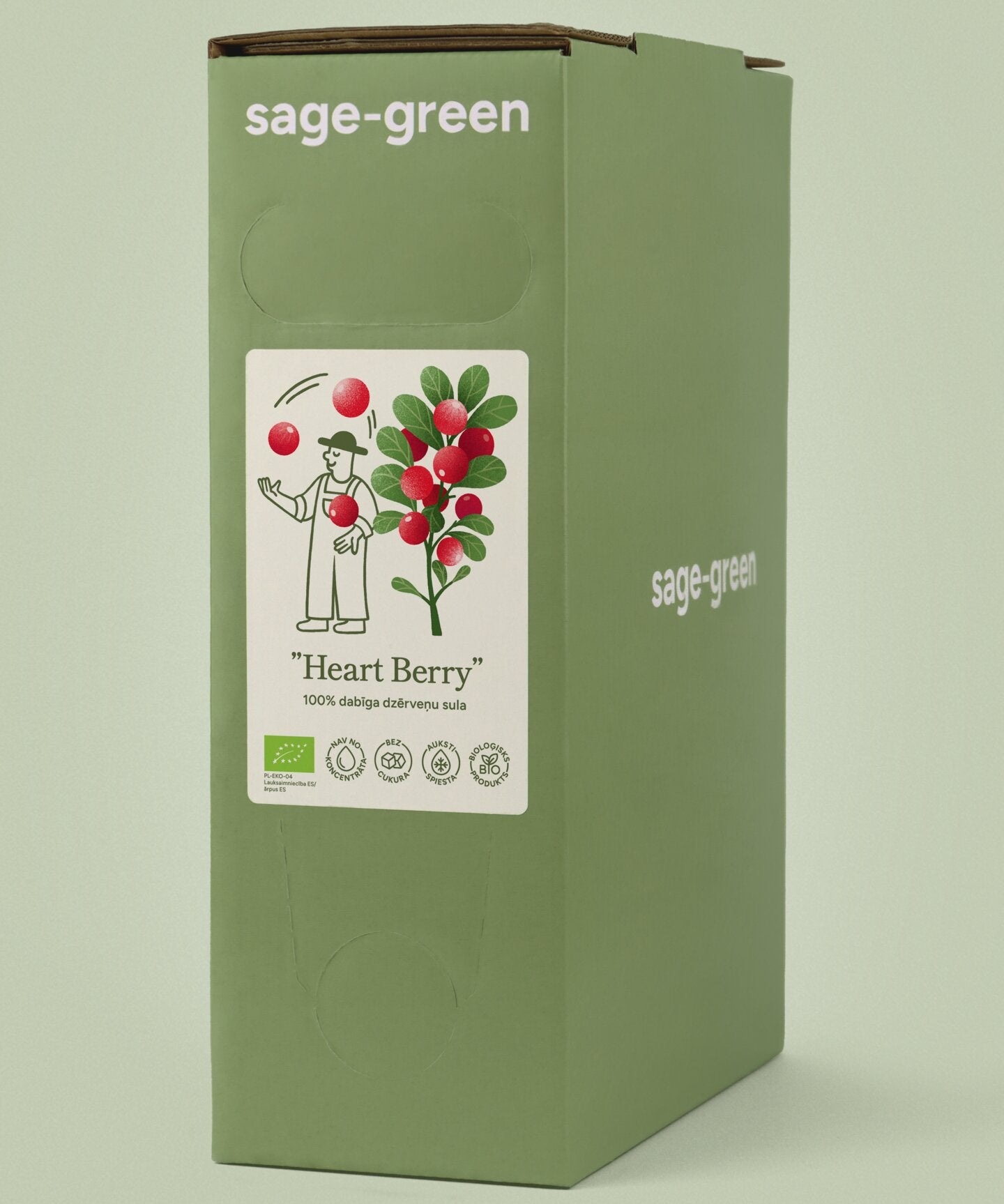 Heart Berry – 100 % bioloģiska dzērveņu sula 3 L